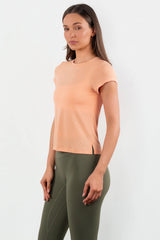 Vitality Flow Simple Tee - Light Peach