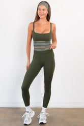 Cloud II™ Accent Pant - Olive Stripe