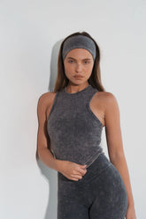 Cloud II™ Rib High Neck Tank - Iron Washed