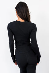 Vitality Essential Rib Scoop Top - Midnight