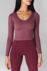 Vitality Synergy® V Long Sleeve - Mauve
