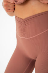 Cloud II™ Rib Cinch Wide Leg Trouser - Sepia