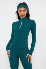 Cloud II™ Fitted Half Zip - Spruce Contrast