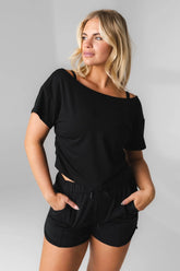 Vitality Versa® Slouch Tee - Midnight