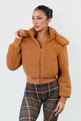 Vitality Teddy Bomber Jacket - Caramel