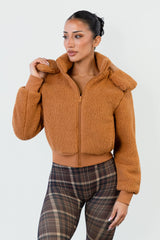 Vitality Teddy Bomber Jacket - Caramel