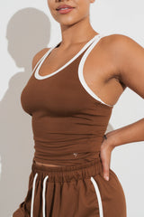 Vitality Motive Racer Tank - Toffee Contrast