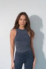 Cloud II™ Rib High Neck Tank - Oxford Washed