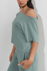 Vitality Vital® Off Shoulder Tee - Thyme