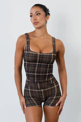 Cloud II™ U Tank - Espresso Plaid