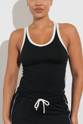 Vitality Motive Racer Tank - Midnight Contrast