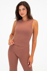 Cloud II™ Rib Crew Tank - Sepia
