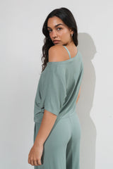 Vitality Vital® Off Shoulder Tee - Thyme