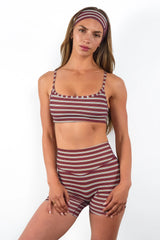 Cloud II™ Stream Bra - Maroon Stripe