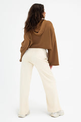 Vitality Homebody® Wide Leg Trouser - Ivory Washed