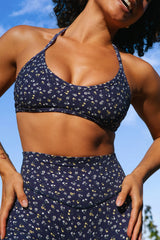 Cloud II™ Micro Halter Bra - Oxford Microfloral