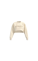 Vitality Cozy® Raw Hem Crop - Oat Marl - Varsity