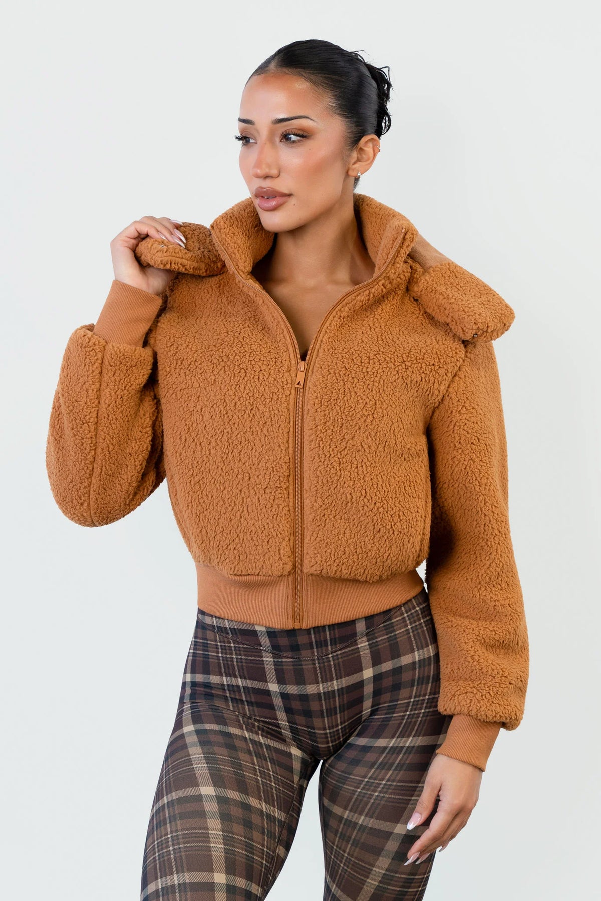 Vitality Teddy Bomber Jacket - Caramel