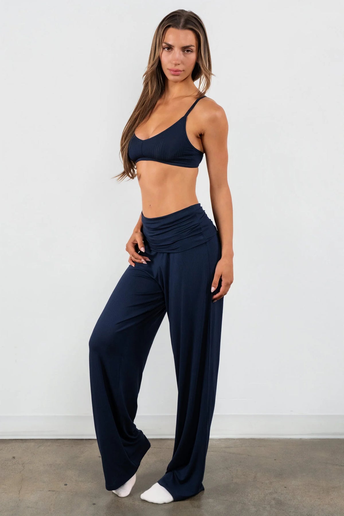 Vitality Float Rib Foldover Pant - Oxford