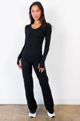 Vitality Essential Rib Scoop Top - Midnight