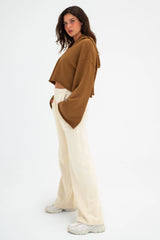 Vitality Homebody® Wide Leg Trouser - Ivory Washed
