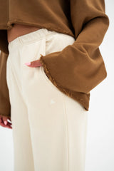 Vitality Homebody® Wide Leg Trouser - Ivory Washed