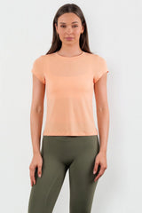 Vitality Flow Simple Tee - Light Peach