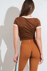 Vitality Motive Scoop Tee - Toffee Contrast