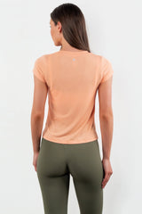 Vitality Flow Simple Tee - Light Peach